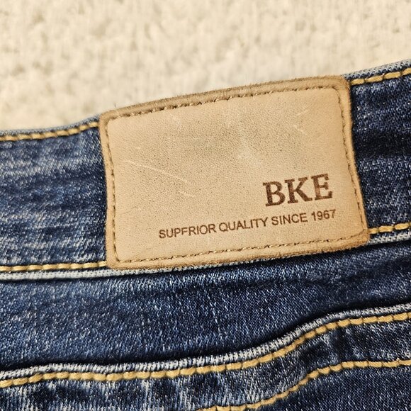 BKE Jeans Womens Gabby 31 Curvy High Rise Ankle Heavy Distressed Thick Stitching - Picture 15 of 16